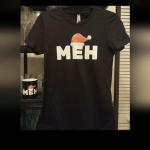 Grinch "MEH" Women Tshirt & Mug Bundle NWT